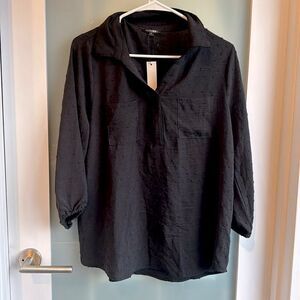 PAPERMOON‎ Reece Textured Mixed Material Blouse